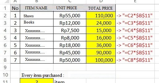 absolute cell reference excel 2013