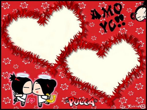 Pucca Ángel: Tarjetas o Invitaciones para Imprimir Gratis. Para hacer invitaciones, tarjetas, marcos de fotos o etiquetas, para imprimir gratis de Pucca Ángel.