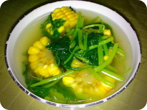 Resep Recipe Spinach Soup Sayur Bayam 