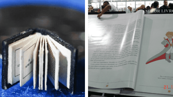 21 Most Extreme Comparisons You've Ever Seen The smallest/largest reproduction of a printed book