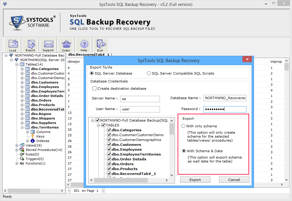 Export Data With Schema Export Data With Schema