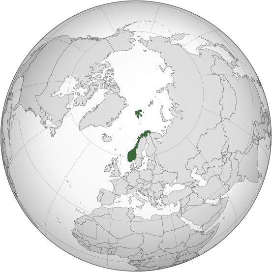 Letak negara Norwegia