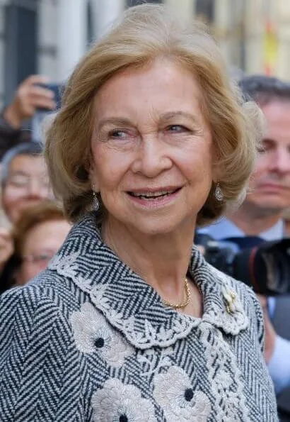 Queen Sofia attended the traditional thanksgiving ceremony in Madrid. Spanish royal family visits Jesus de Medinaceli Church