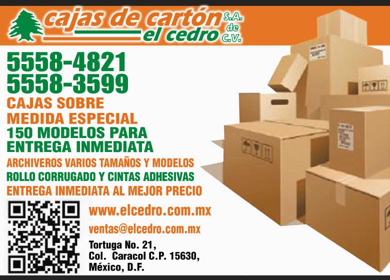 Cajas de Cartón El Cedro - Corrugado Ciudad de México (DF) (CDMX) y GDL: Visita Cajas de El Cedro : Cajas de Cartón Corrugado y Todo el