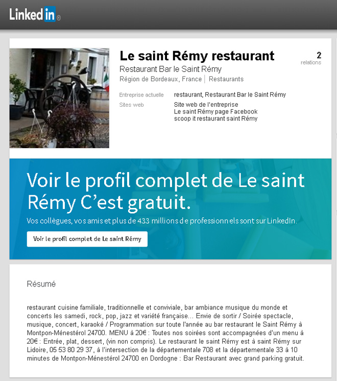 Restaurant Saint Rémy Montpon Dordogne 24700 Opening Hours