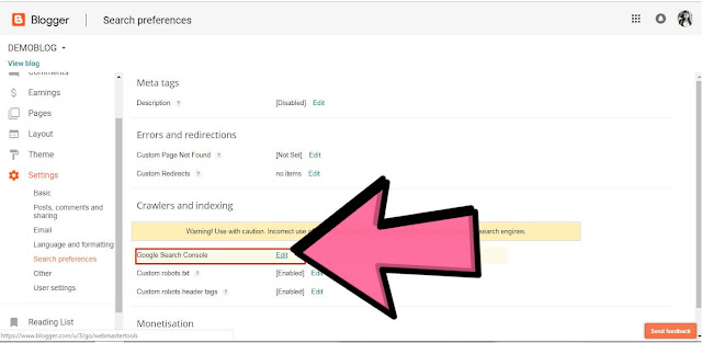 Google Search Console In Blogger Google Search Console In Blogger