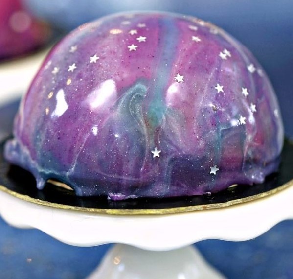 GALAXY MOUSSE CAKES WITH MIRROR GLAZE #dessert #bestrecipe GALAXY MOUSSE CAKES WITH MIRROR GLAZE #dessert #bestrecipe