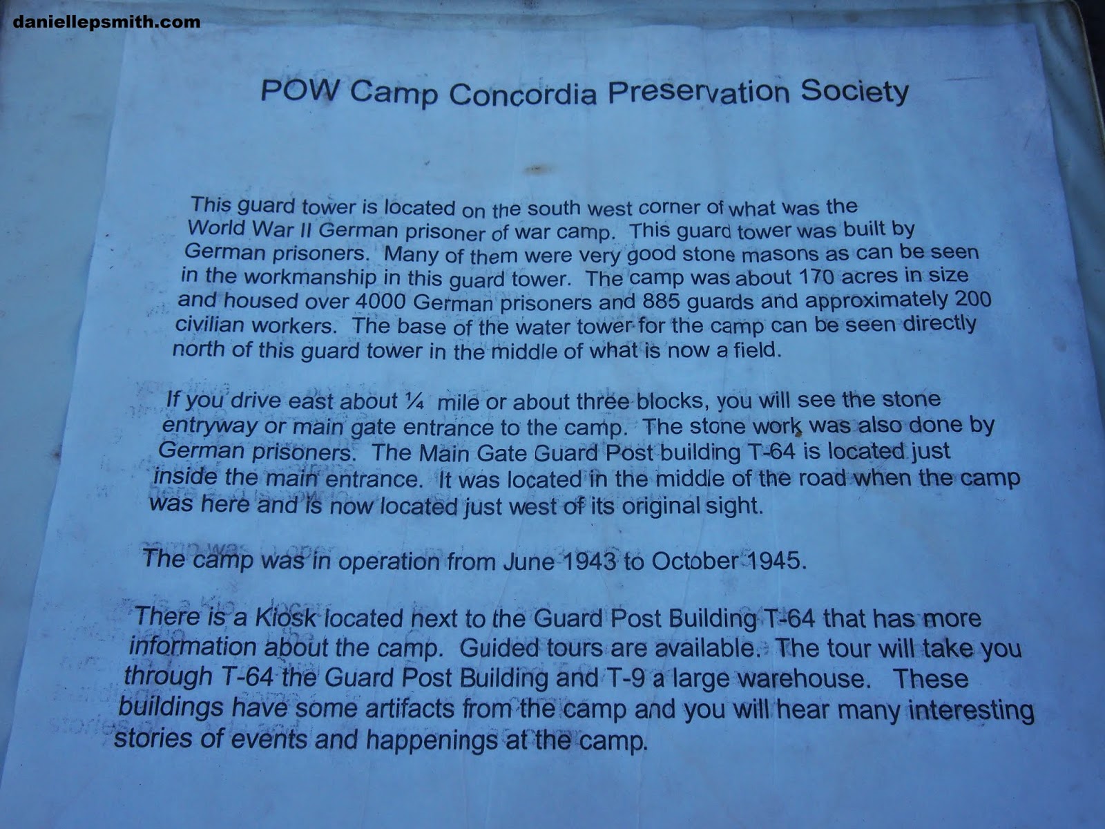 My World in Pack and Write... POW Camp Concordia Concordia, KS