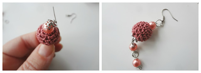 Crochet Bead Earrings - Xmas Gifts Making