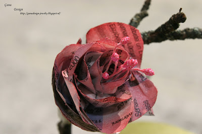 Newspaper roses- recycling school project