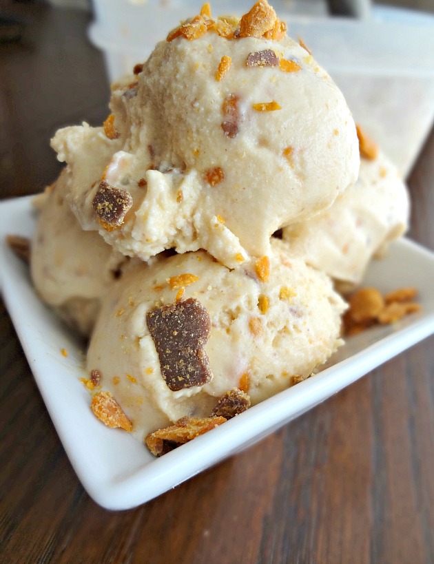 The Cooking Actress Peanut Butter Butterfinger Ice Cream No Cook Egg Free