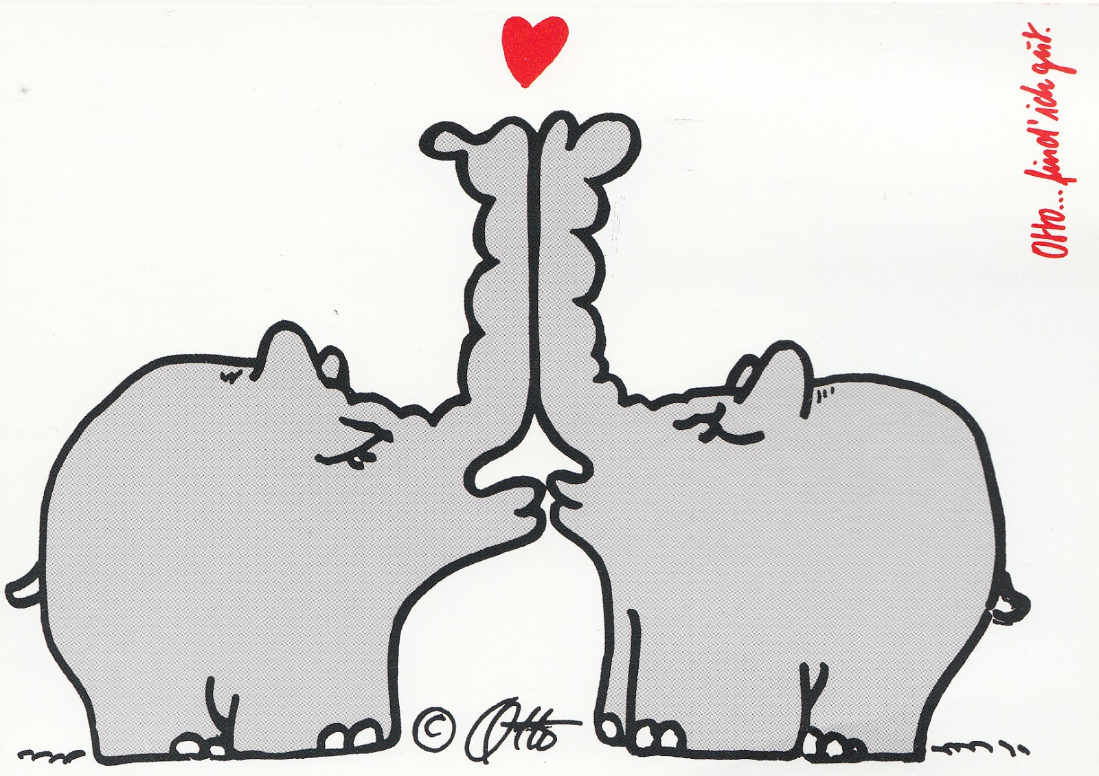 My postcard and stamp week: Germany: Ottifant
