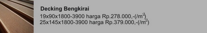Harga Decking Bengkirai Harga Decking Bengkirai