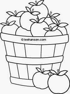 Download Apple Bushel Basket Clip Art Sketch Coloring Page