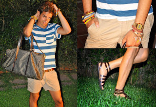 man wearing gladiator sandals