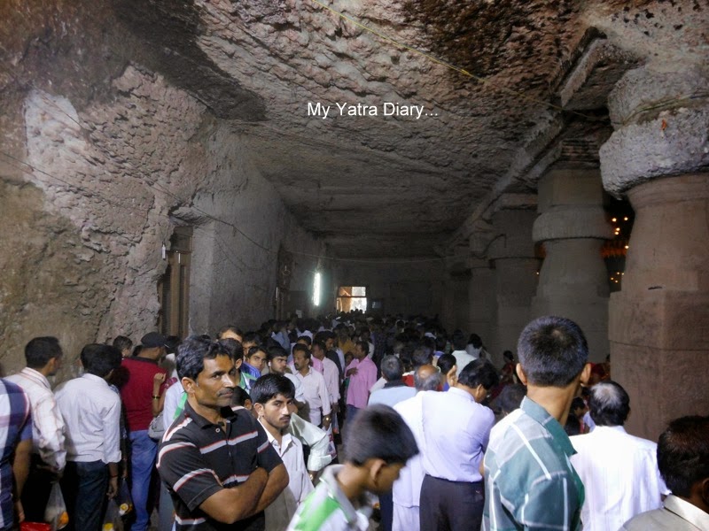 People in queue at the Jogeshwari caves during Shravan, Mumbai