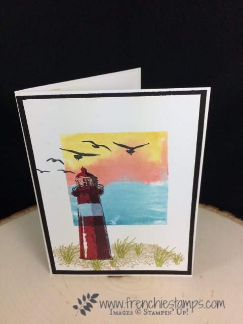 High Tide, Ocean Sun Set, Stampin'Up!, Clear Block technique,