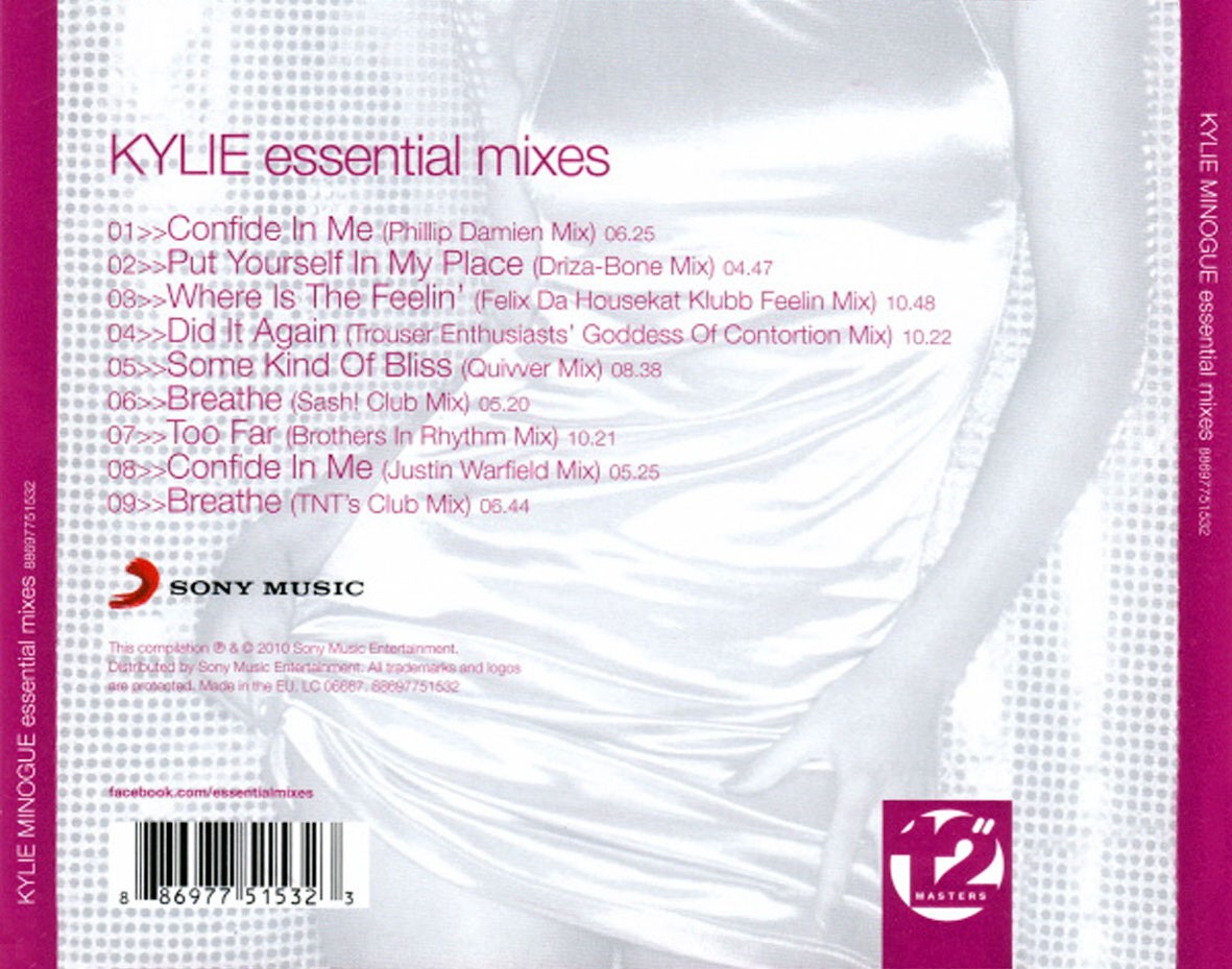 Kylie Fanmade Art Essential Mixes 12" Master Edition Official Artwork