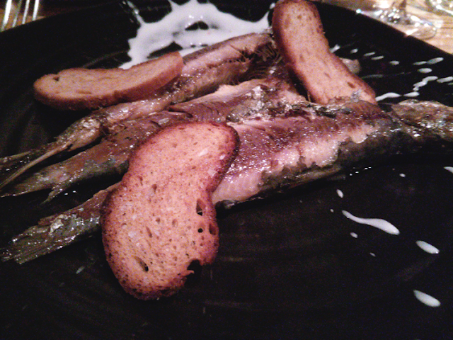 Grilled sardines with Scotch Bonnet yoghurt, The Finnieston, Glasgow