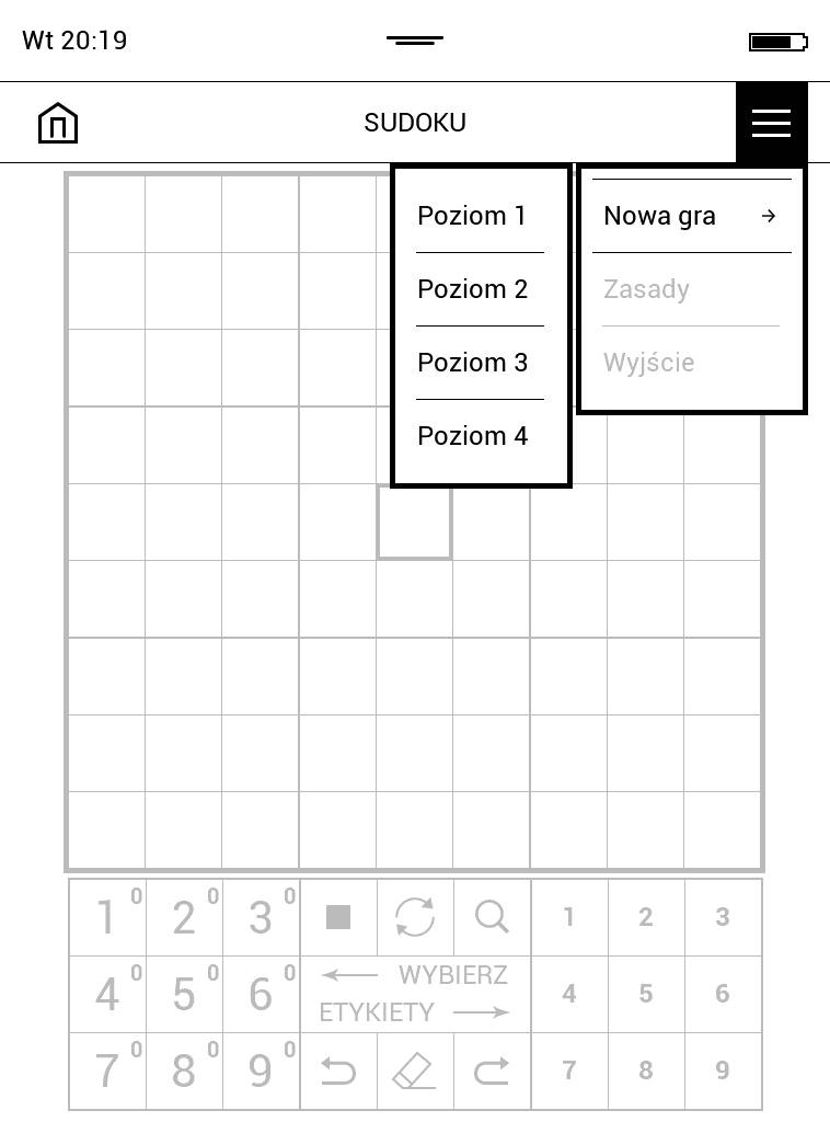 Sudoku na PocketBook Touch Lux 4