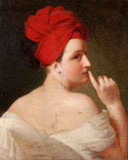 La Discrétion - Portrait of Pauline Appert, french peintre (b1810)