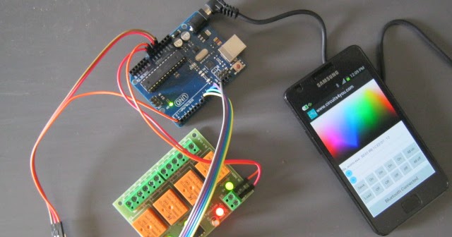 Bluetooth Controlled Electrical Appliances Circuit Diagram