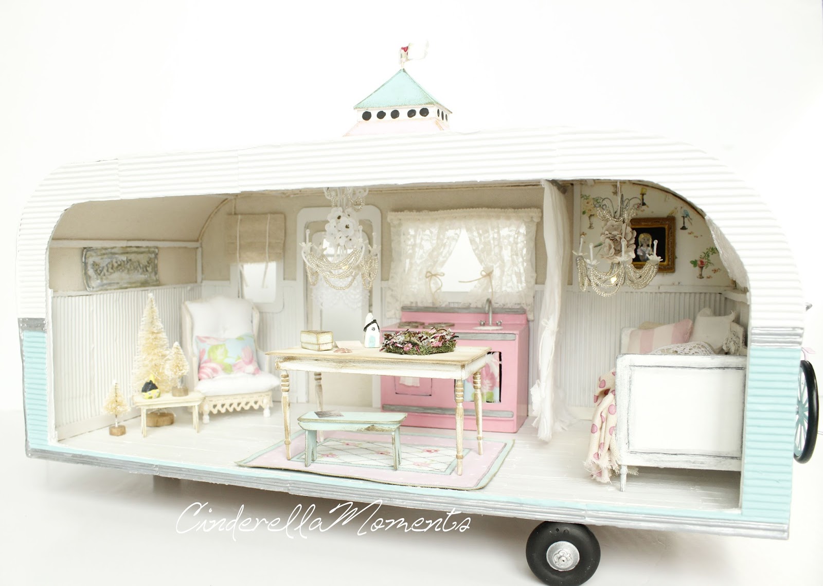 Cinderella Moments Wish You Were Here Custom Dollhouse Trailer