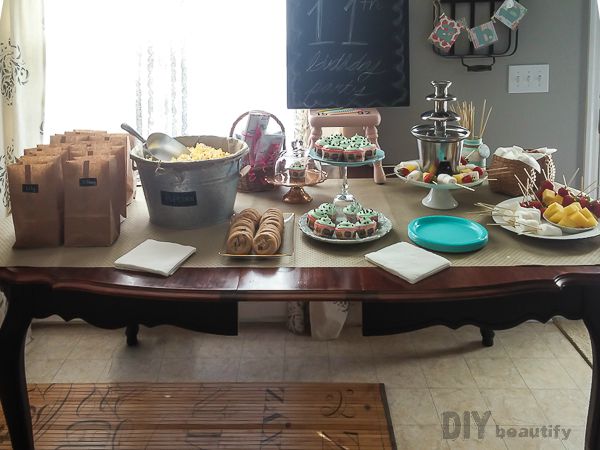 Birthday party food ideas for tween girl | DIY beautify