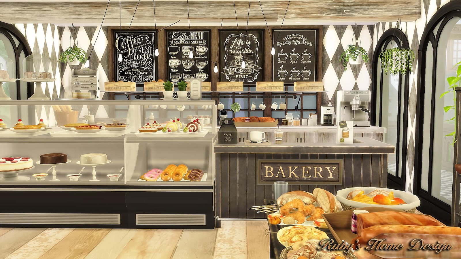 Ruby Red Sims Sims 4 Jacob's Bakery & Pizzeria 麵包店與比薩屋