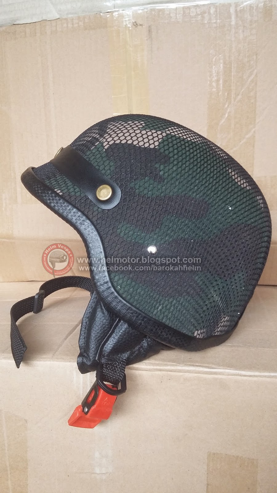 Helm Densus Army  Jaring  K531i Helm Vespa