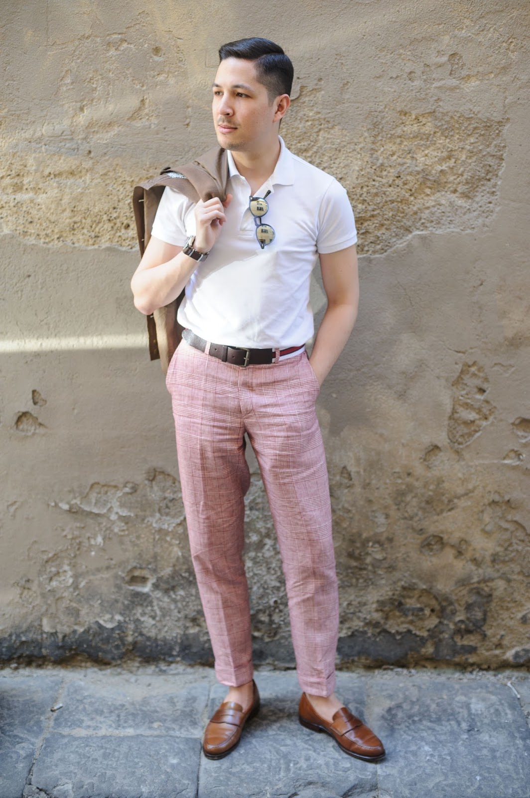 Cordovan, Orient Watch, Bomber Jacket, Suit Supply, Suitsupply, Crockettandjones, Crockett&Jones, Harvard Loafer, Linen Trousers, linen Pants, Bomber Jacket, Polo, Uniqlo, Bag, Weekender, Sunglasses