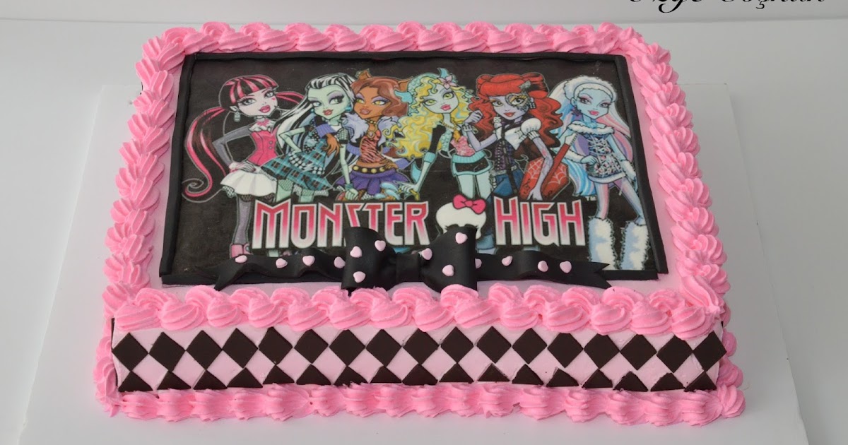 Tatlı Sürprizler Yap!!! MONSTER HİGH RESİMLİ KREMALI PASTA