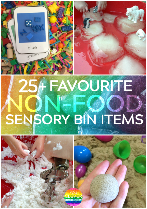 25+ NON-FOOD SENSORY BIN ITEMS TO USE FOR PLAY