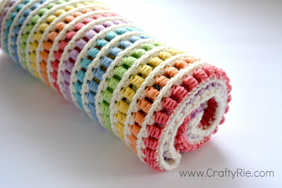 Gorgeous Rainbow Crochet Blanket by CraftyRie