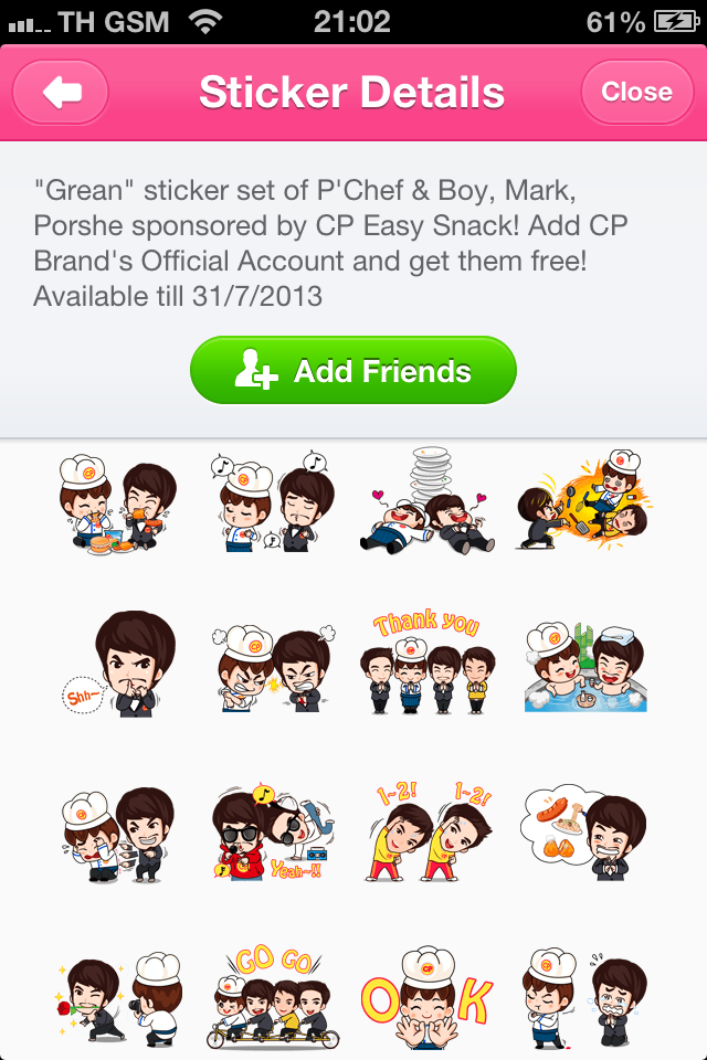 LINE Stickers Community Free line stickers from Thailand CP Easy Snack