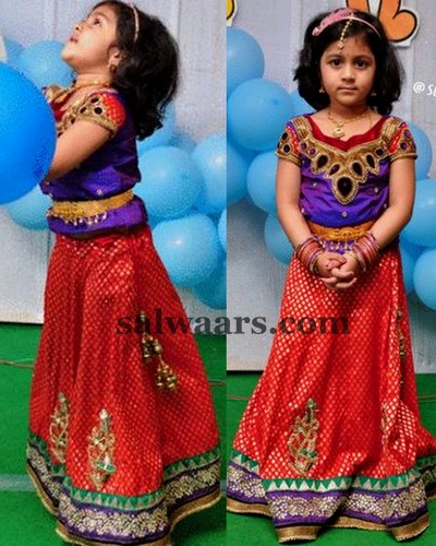 First B'day Lehenga for Kids - Indian Dresses