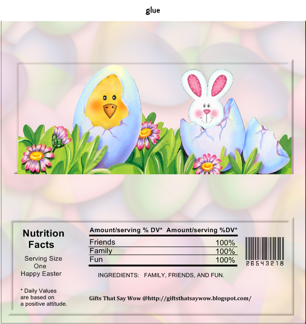 GIFTS THAT SAY WOW Fun Crafts And Gift Ideas Free Printable Easter Candy Wrapper