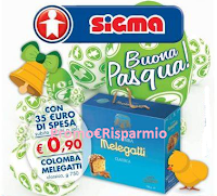 Colomba Melegatti a soli euro 0,90 ? da Sigma si può ! Logo Colomba Melegatti a soli euro 0,90 ? da Sigma si può !