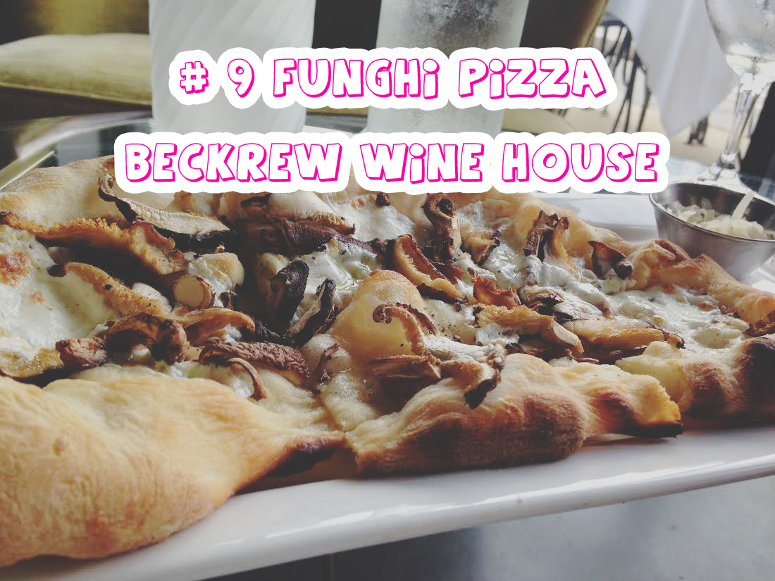 #9 Funghi Pizza at Beckrew Wine House - A restaurant in Houston, Texas