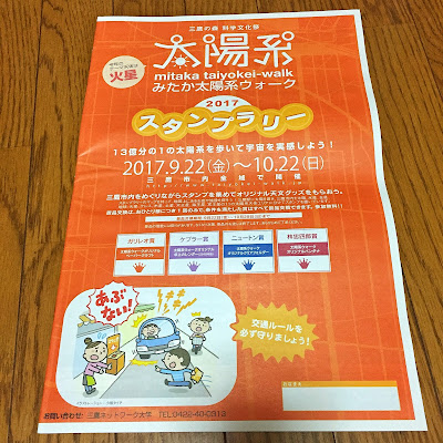みたか太陽系ウォーク2017のマップ