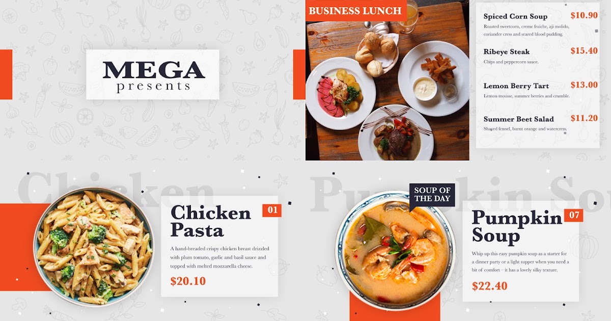 Restaurant Menu Free Download After Effects Templates mega graphic