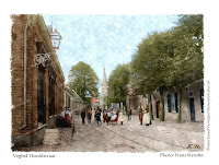 Hoofdstraat Veghel Ingekleurde foto Veghel hoofstraat