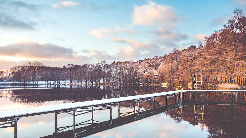 Sunny Winter Day over the Big Lake