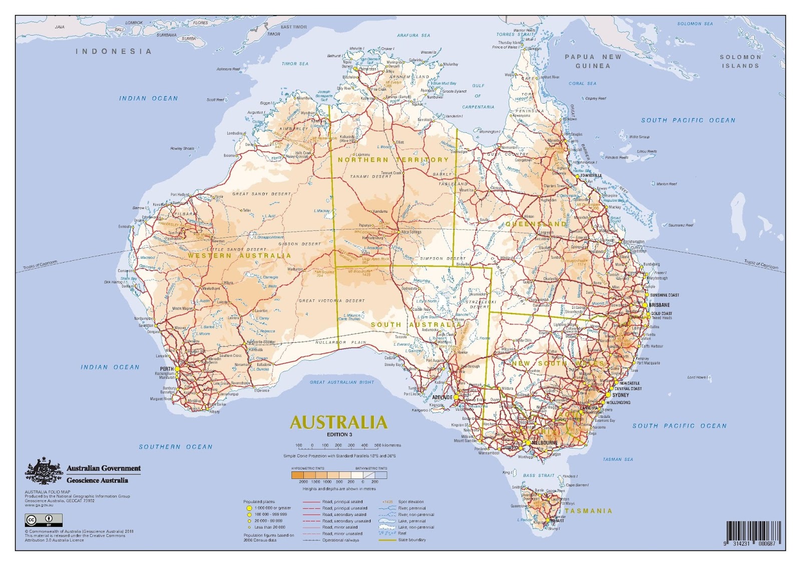 Online Maps: Australia road system