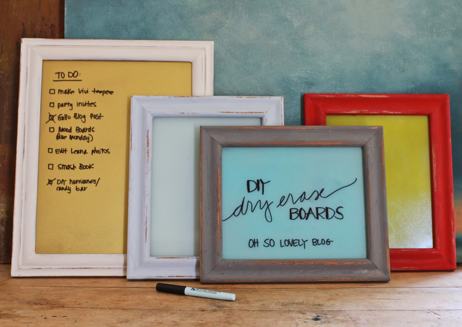 DIY  // DRY ERASE BOARDS + UPDATED KIDDIE CHAIR, Oh So Lovely Blog