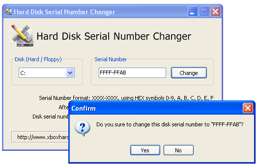 تحميل برنامج Hard Disk Serial Number لتغير لرقم السرى للقرص الصلب او الهارد دسك
