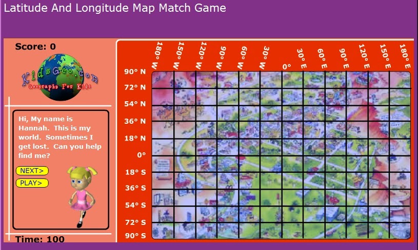 Latitude & Longitude Map Game