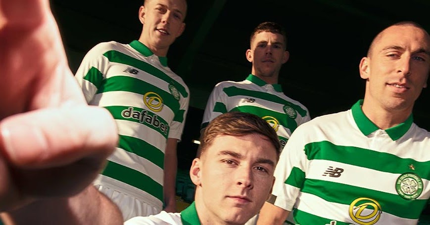 Close up of Celtic FC home jersey 2019/20 Stock Photo - Alamy