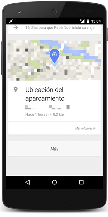 Google te recuerda dónde has aparcado