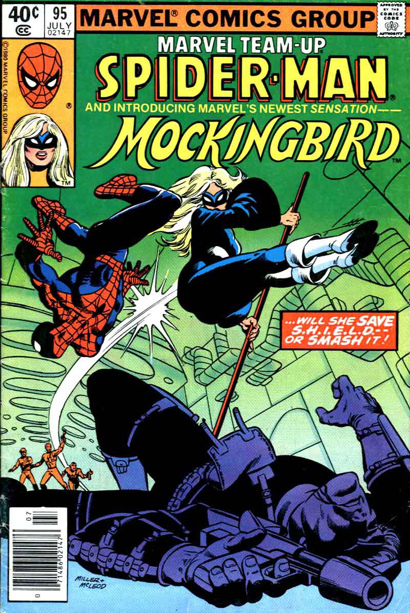 Marvel Team-Up #95 - Frank Miller marvel key issue 1970s bronze age comic book cover - 1st appearance Mockingbird